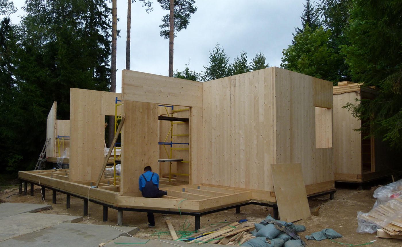 Interior design，prefabricated house，CLT，Minimalist，woodiness，Architecture，