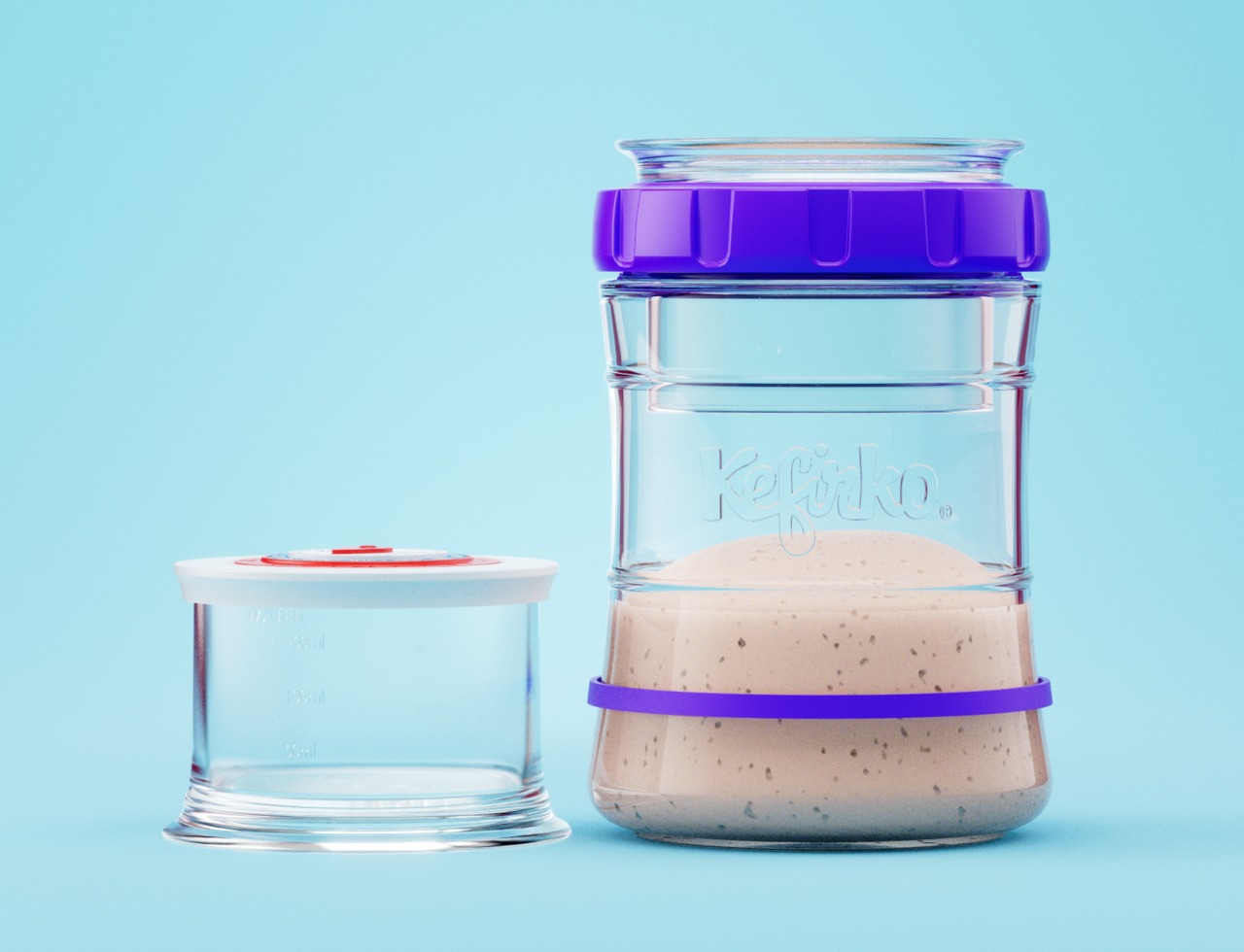 Yeast starter，jar，practical，