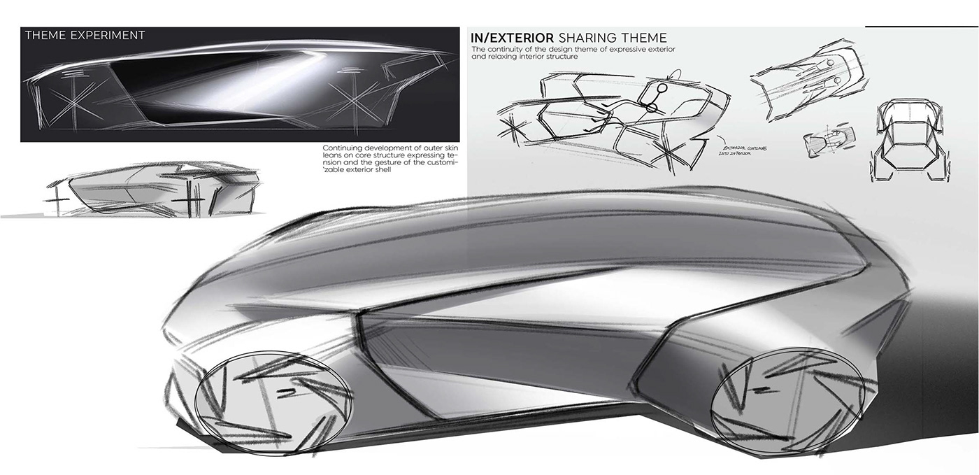 automobile，concept，Render，industrial design，paper，