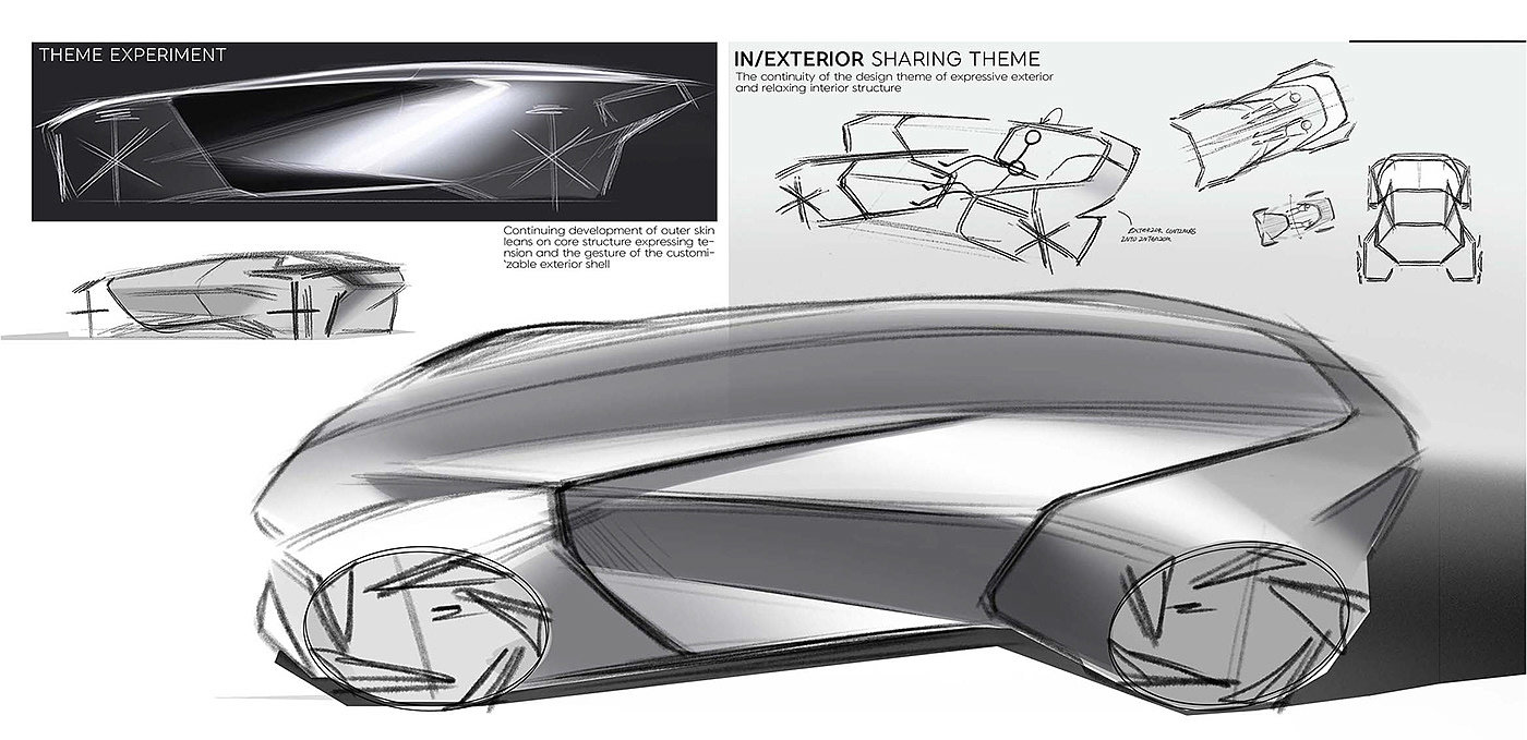 automobile，concept，Render，industrial design，paper，