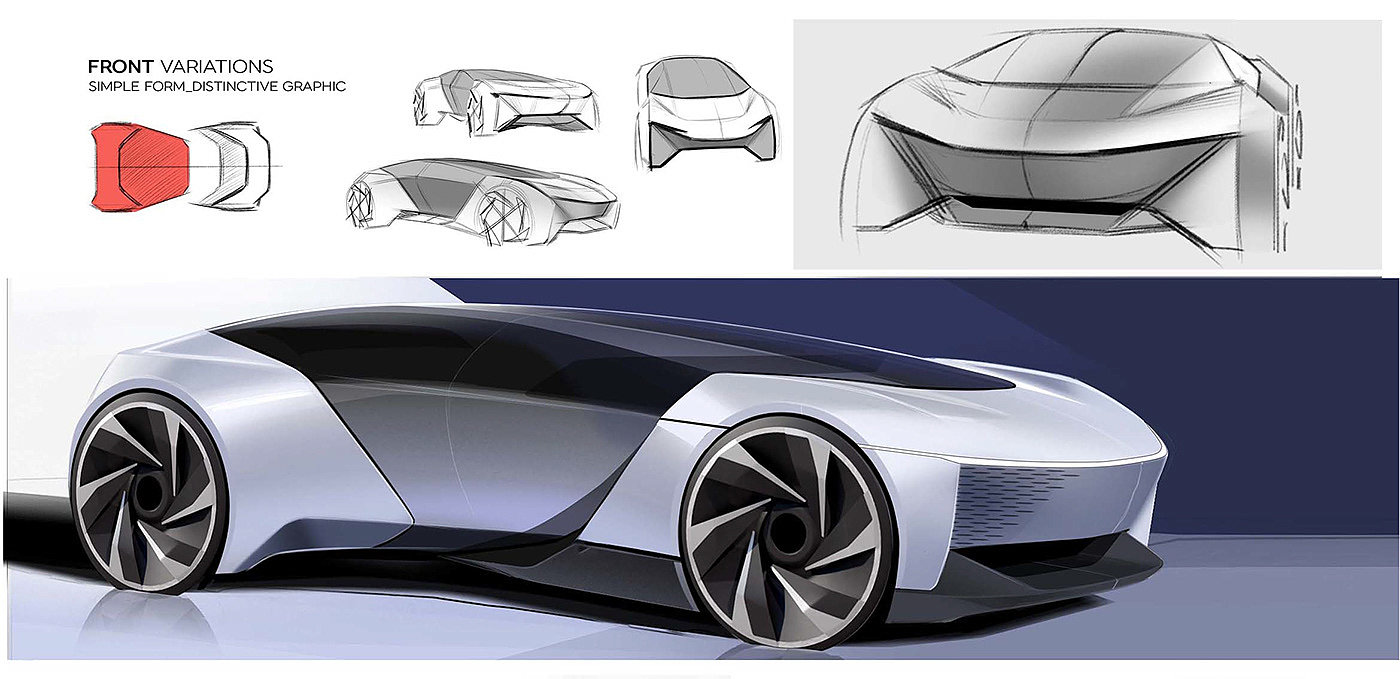 automobile，concept，Render，industrial design，paper，