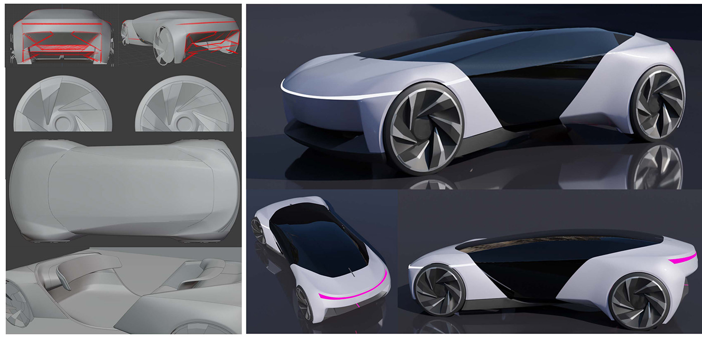 automobile，concept，Render，industrial design，paper，