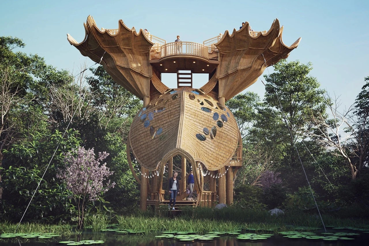 Viewing platform，Moose，Art installation，wood，Architecture，