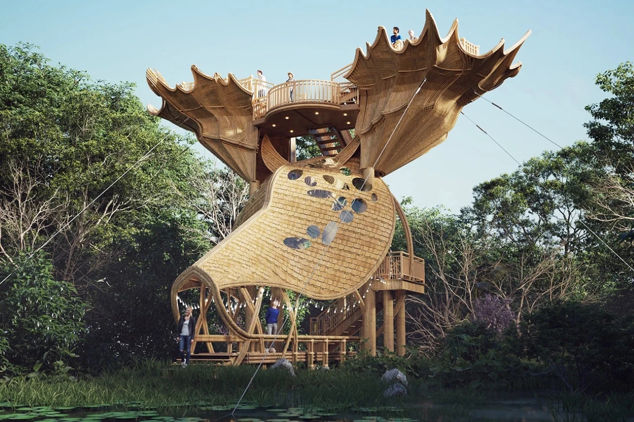 Viewing platform，Moose，Art installation，wood，Architecture，