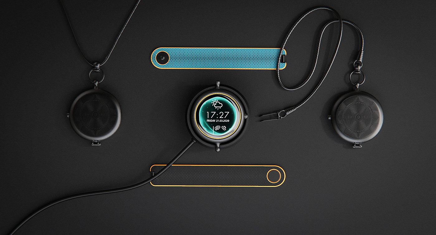 Pocket Watch，product design，cgi，Wearable ，intelligence，MOVE，