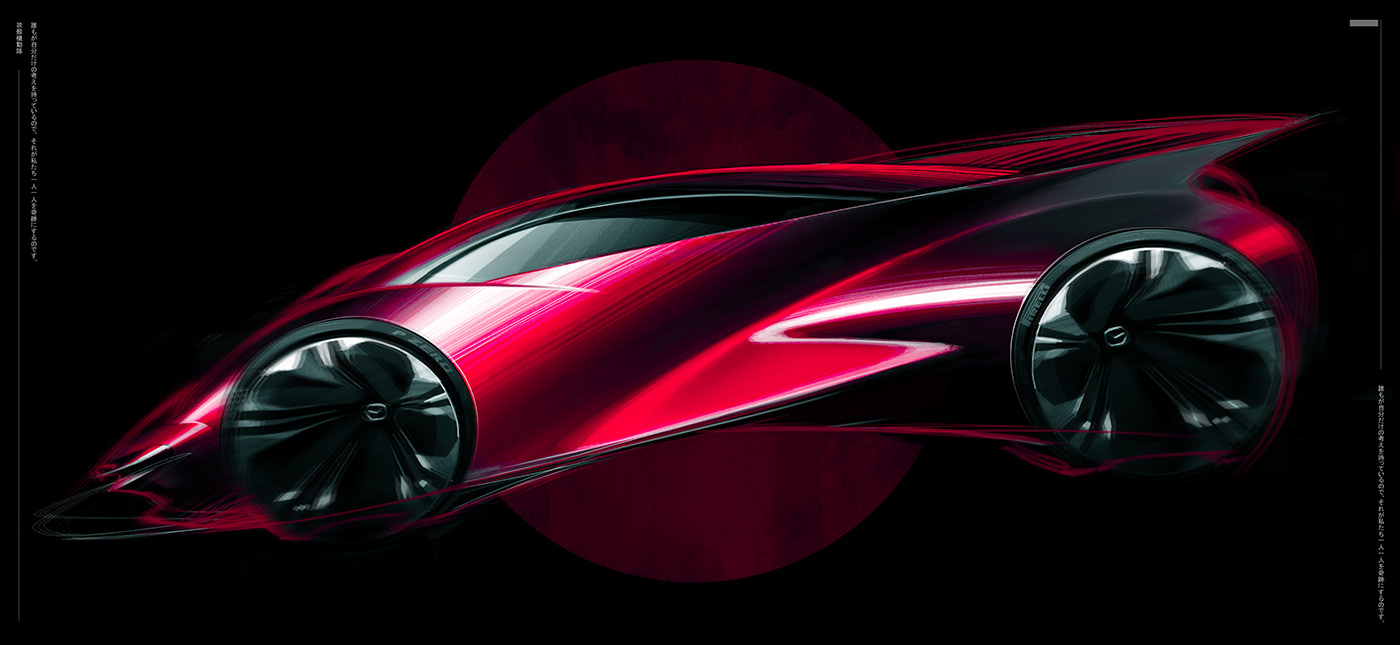 automobile，sketch，mazda，future，