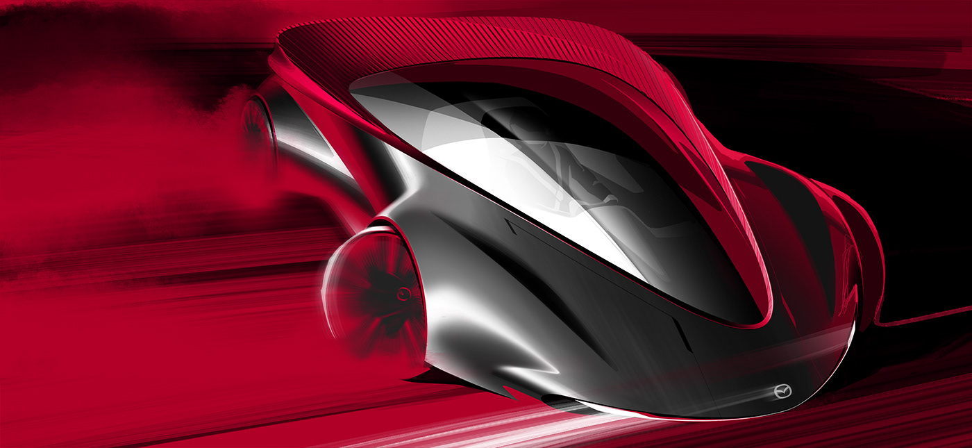 automobile，sketch，mazda，future，