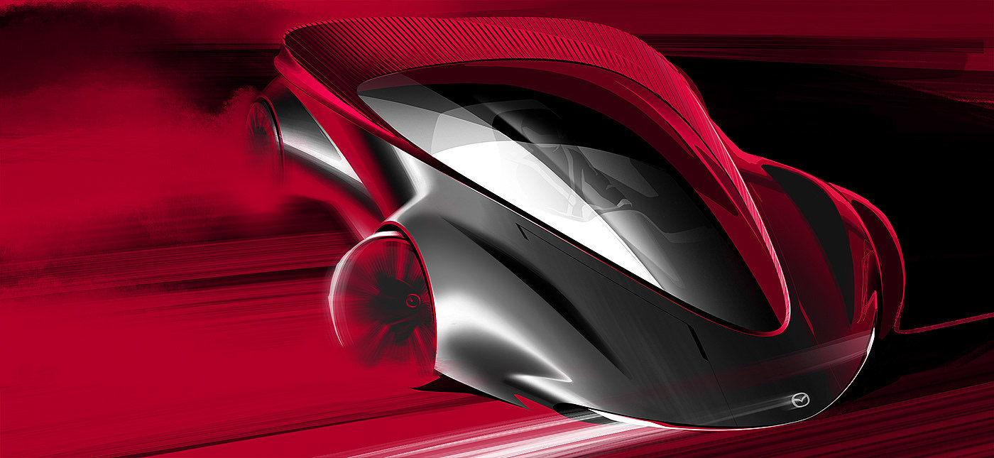 automobile，sketch，mazda，future，