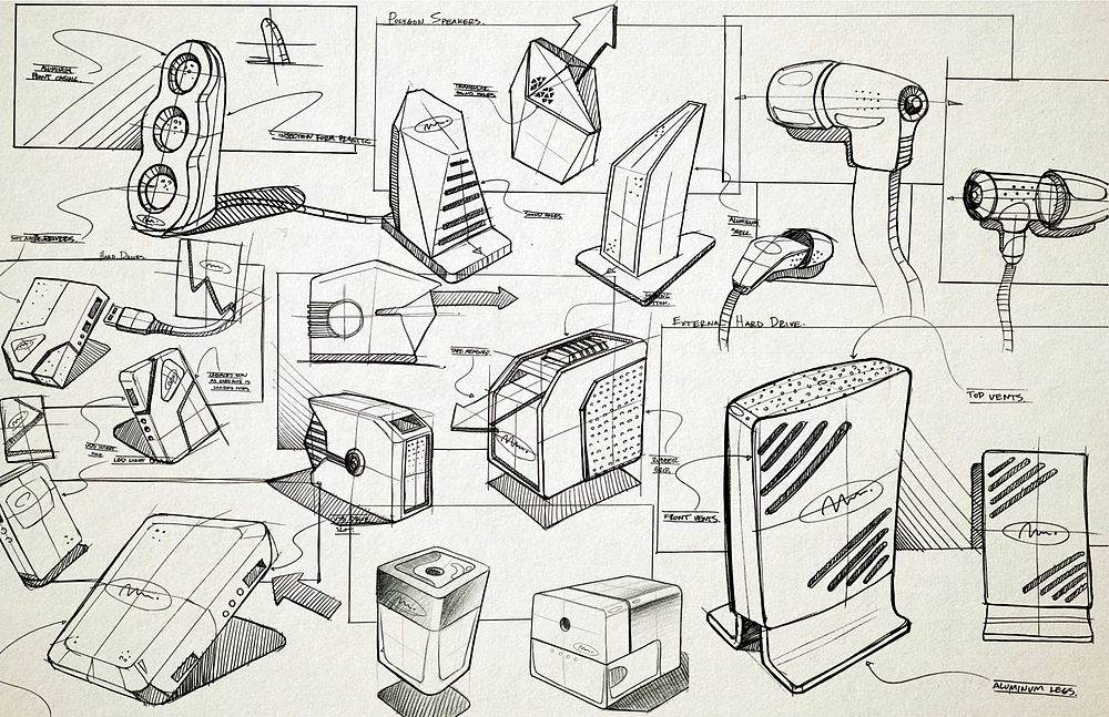 Hand drawn，industrial design，marker pen，