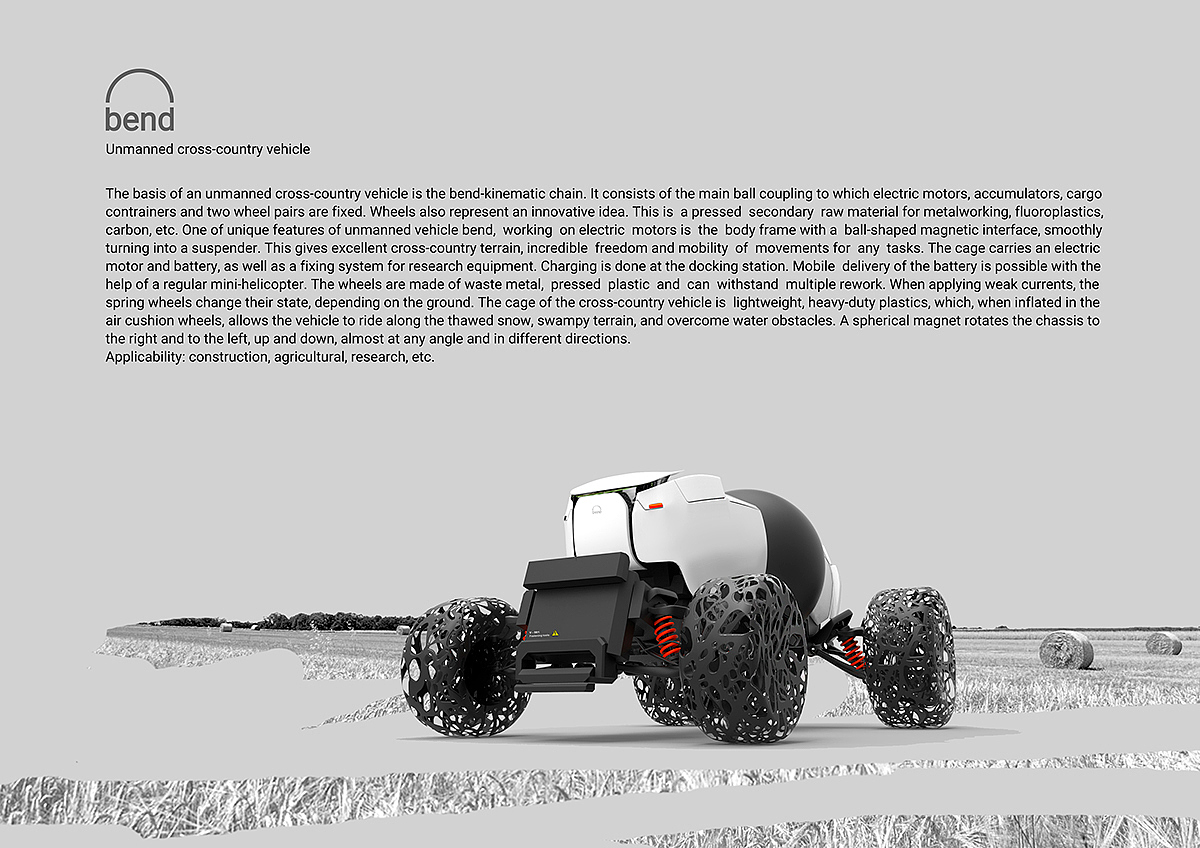 Off-road vehicle，black and white，