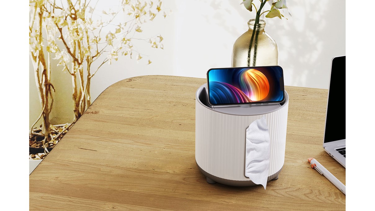product design，Desktop storage，Tissue box design，Remote control storage，Home product design，High-end concise design，Rotatable，