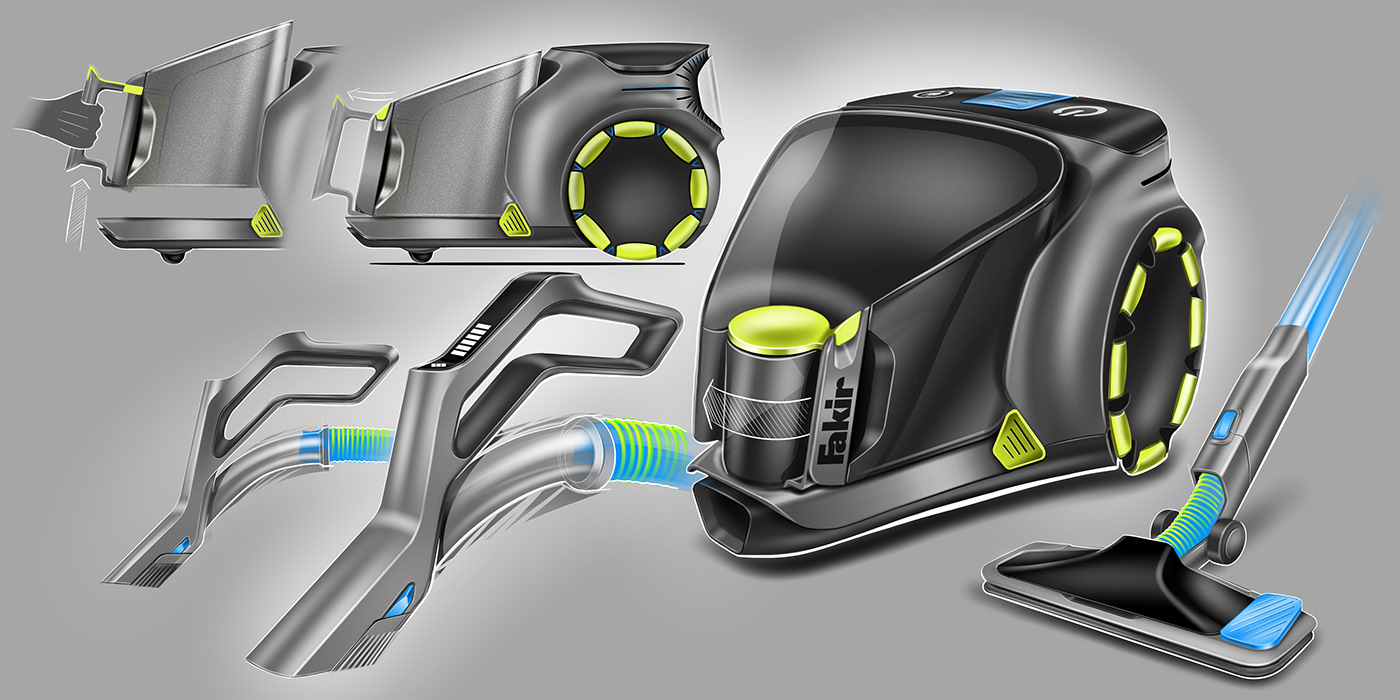 Hand drawn，Vacuum cleaner，Washing machine，