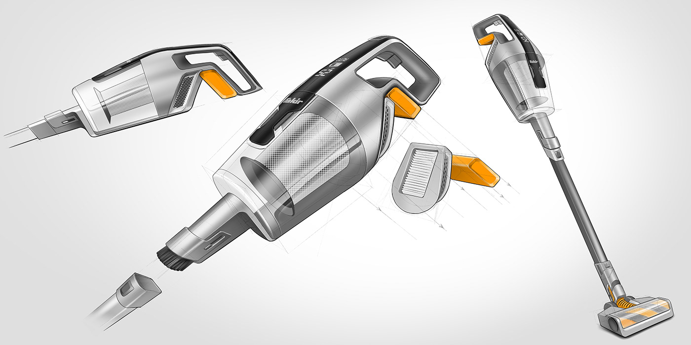 Hand drawn，Vacuum cleaner，Washing machine，