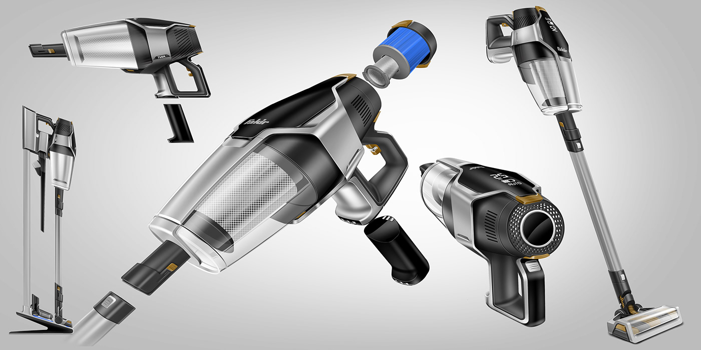 Hand drawn，Vacuum cleaner，Washing machine，