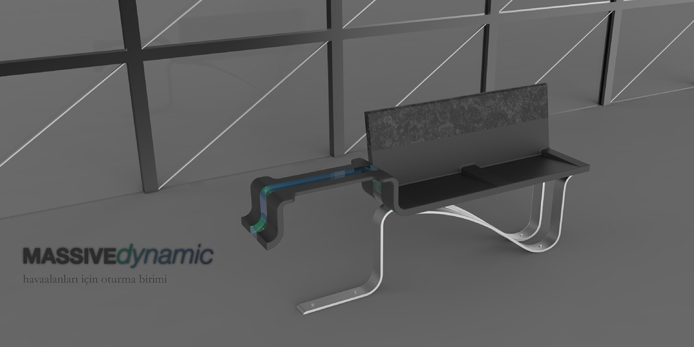 chair，communal facilities，product design，Airport seat，industrial design，