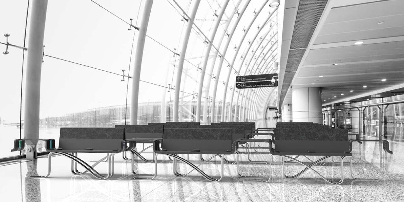 chair，communal facilities，product design，Airport seat，industrial design，