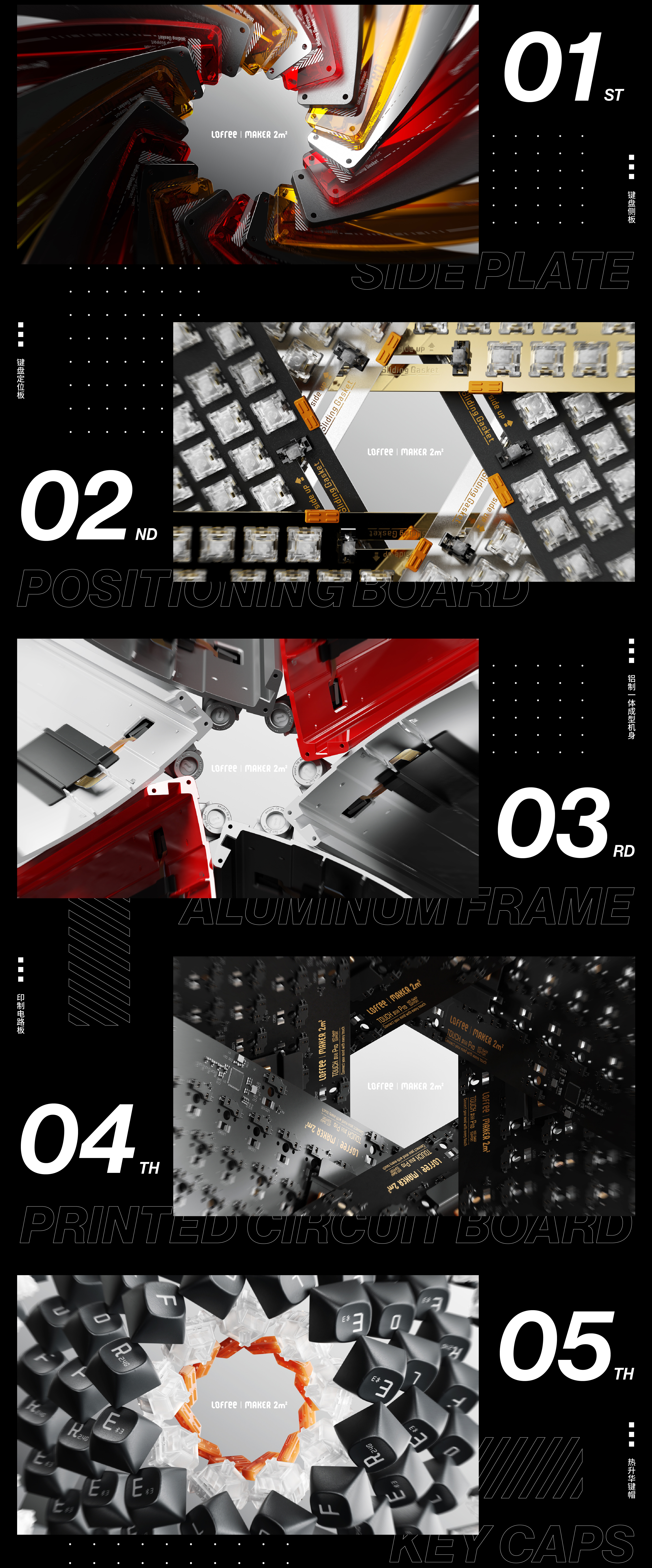 dynamic design ，Product animation，keyboard，three-dimensional animation，Advertising video，