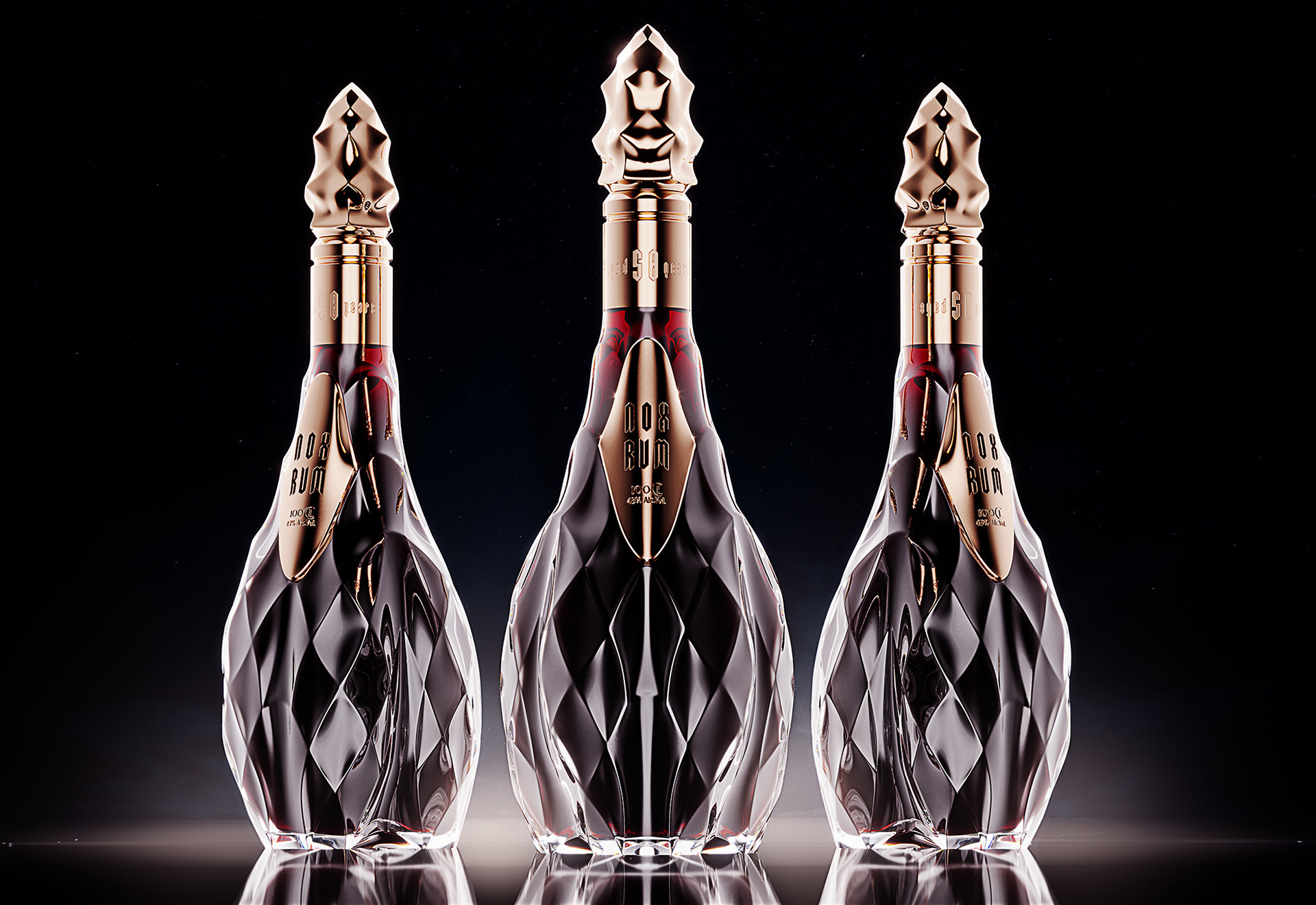 The wine bottle，packing，NOX RUM，conceptual design，