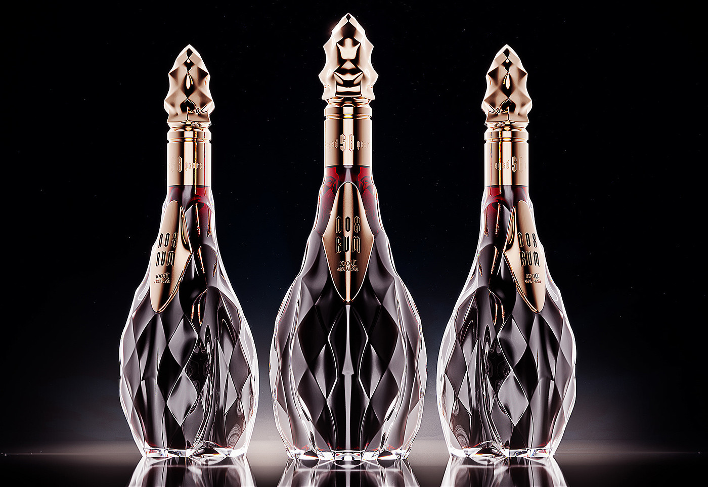 The wine bottle，packing，NOX RUM，conceptual design，