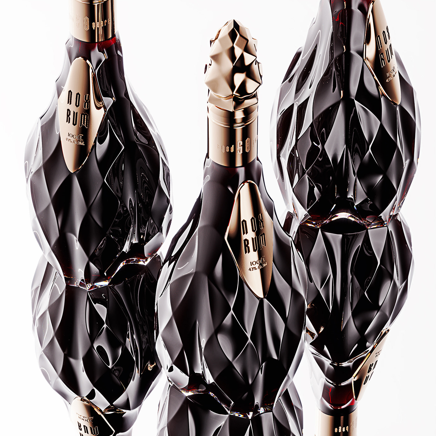 The wine bottle，packing，NOX RUM，conceptual design，