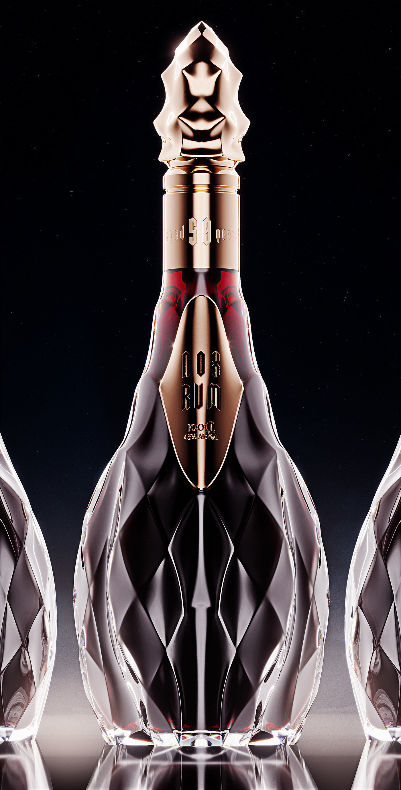 The wine bottle，packing，NOX RUM，conceptual design，