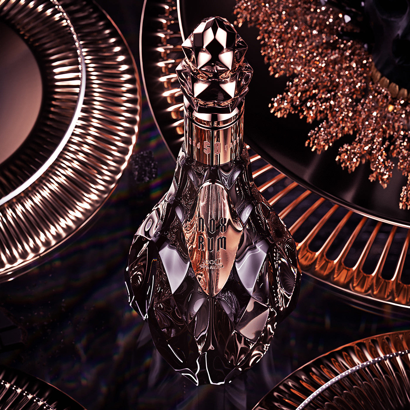 The wine bottle，packing，NOX RUM，conceptual design，