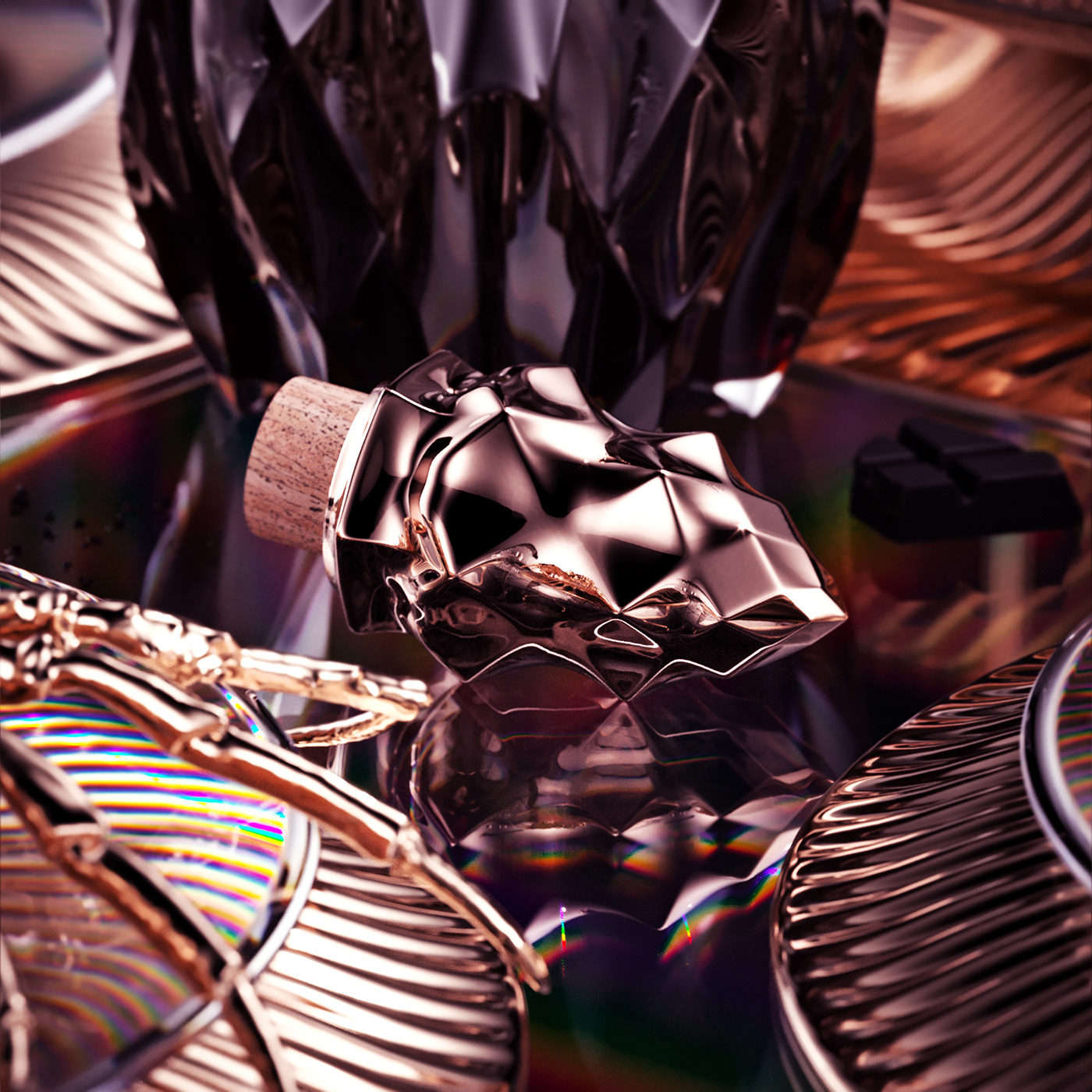 The wine bottle，packing，NOX RUM，conceptual design，