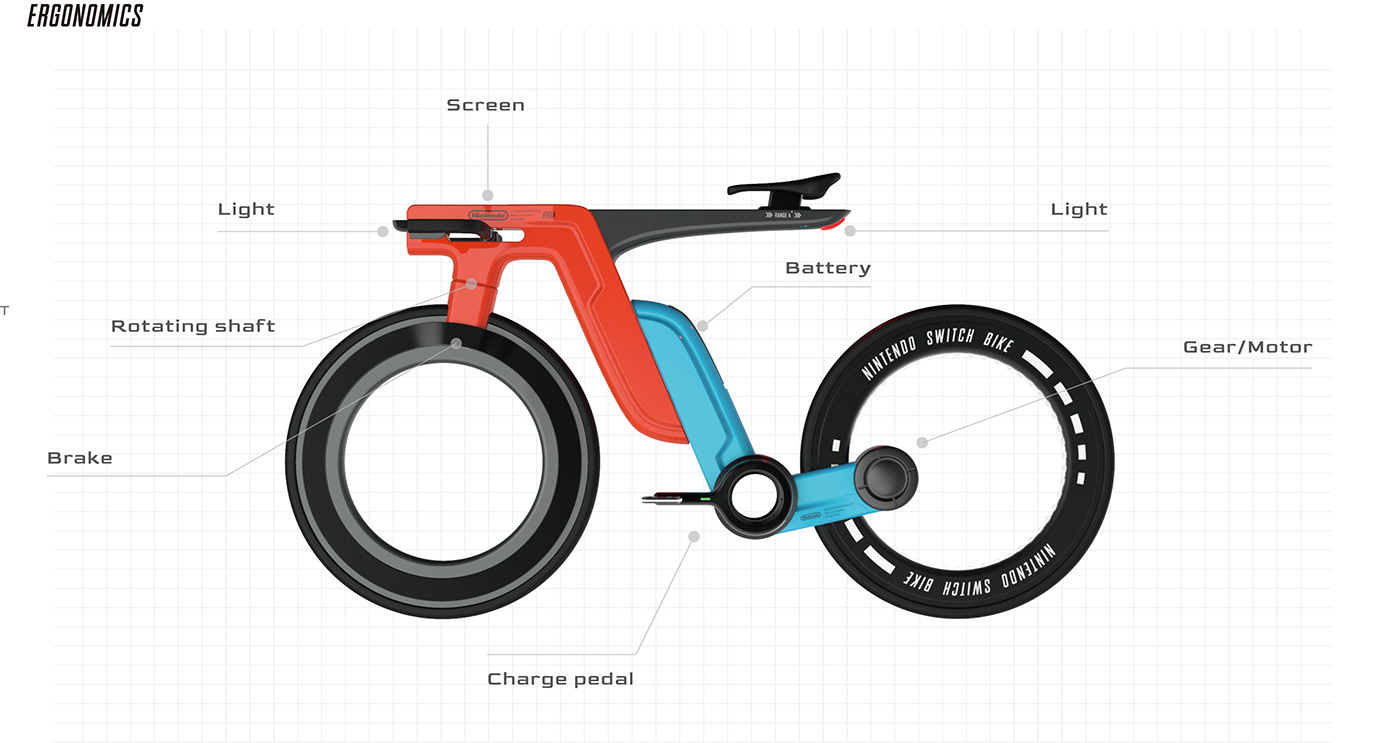 Bicycle，Electric bicycle，Nintendo，outdoors，motion，Game machine element，