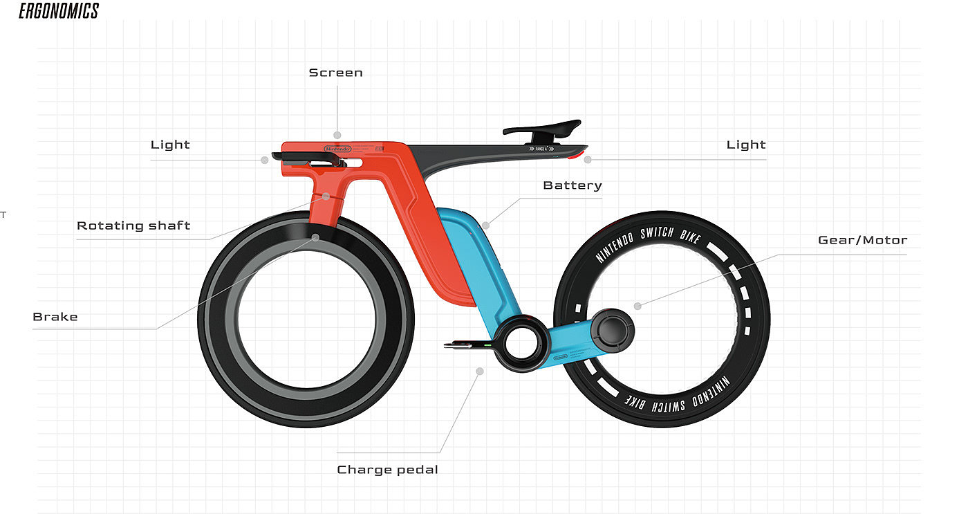 Bicycle，Electric bicycle，Nintendo，outdoors，motion，Game machine element，