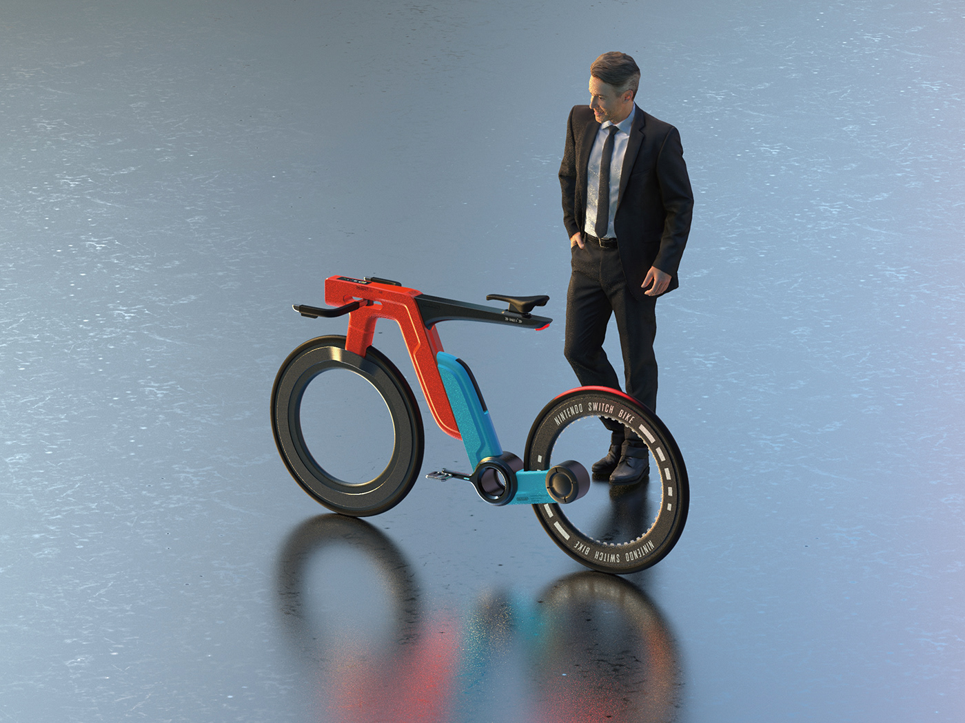 Bicycle，Electric bicycle，Nintendo，outdoors，motion，Game machine element，