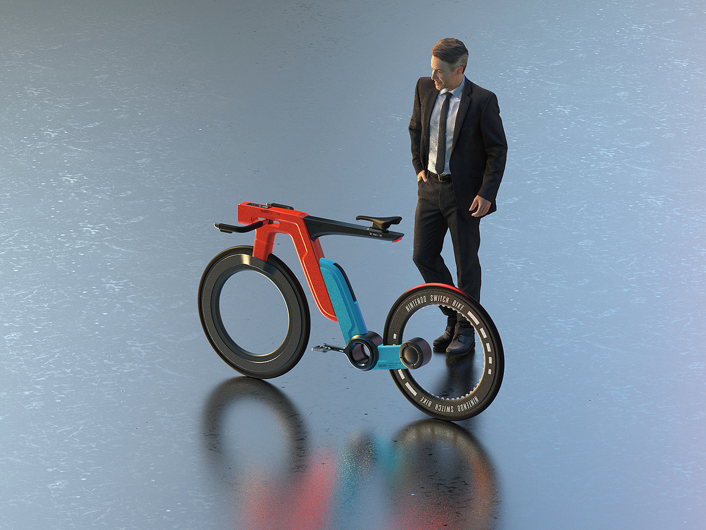 Bicycle，Electric bicycle，Nintendo，outdoors，motion，Game machine element，