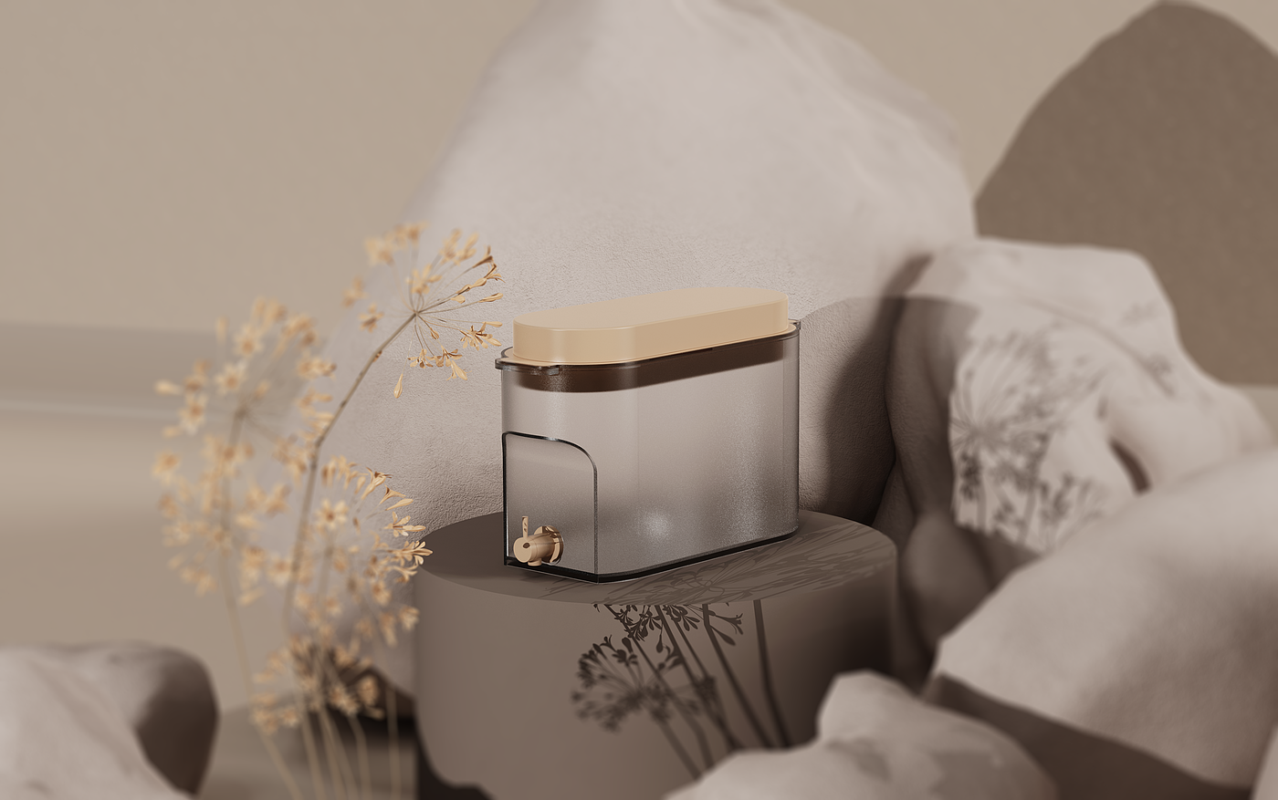 Home design，Commodity Design，pot ，kettle，Storage design，product design，Grain storage barrel，Rice bucket，