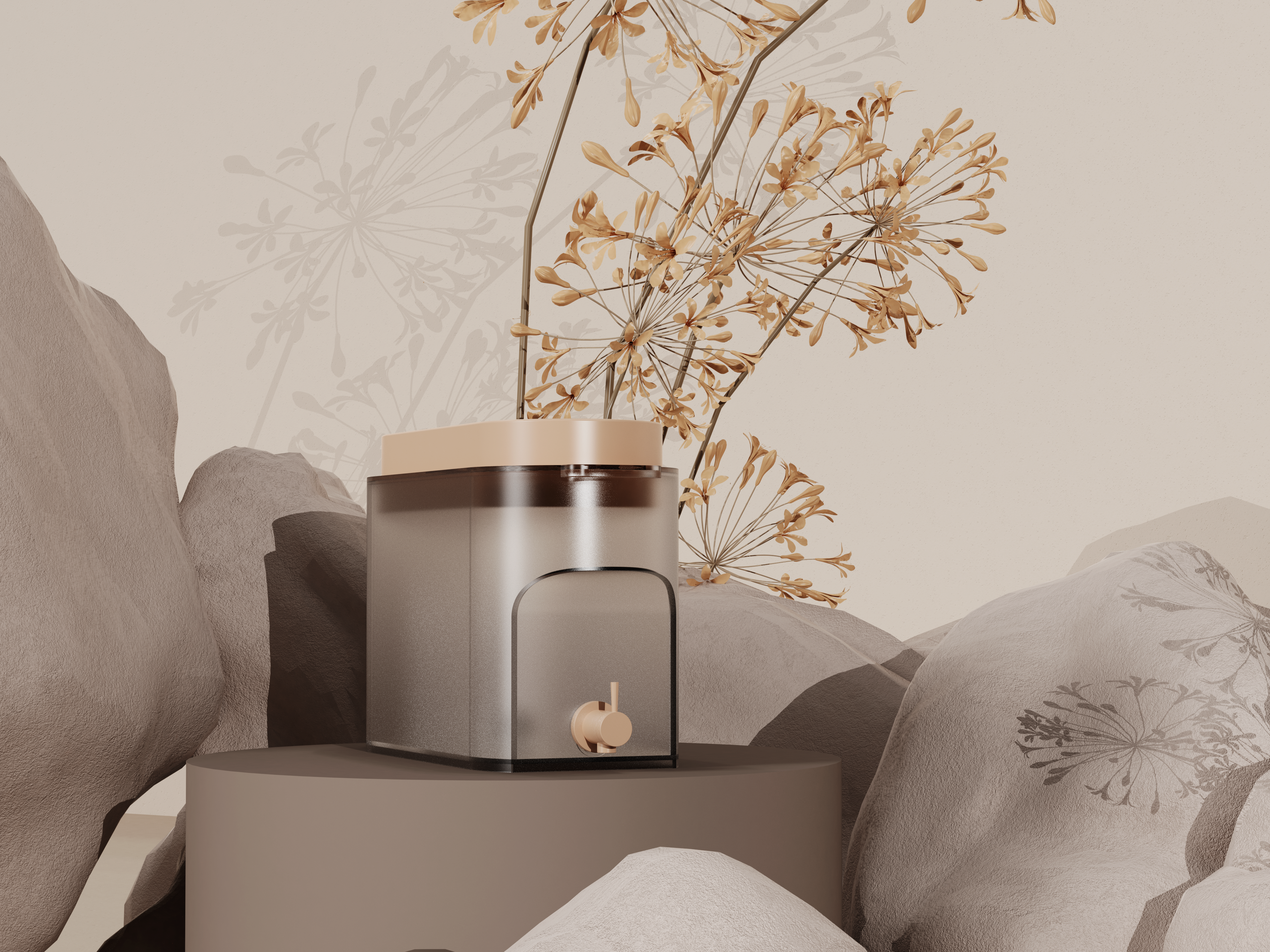 Home design，Commodity Design，pot ，kettle，Storage design，product design，Grain storage barrel，Rice bucket，