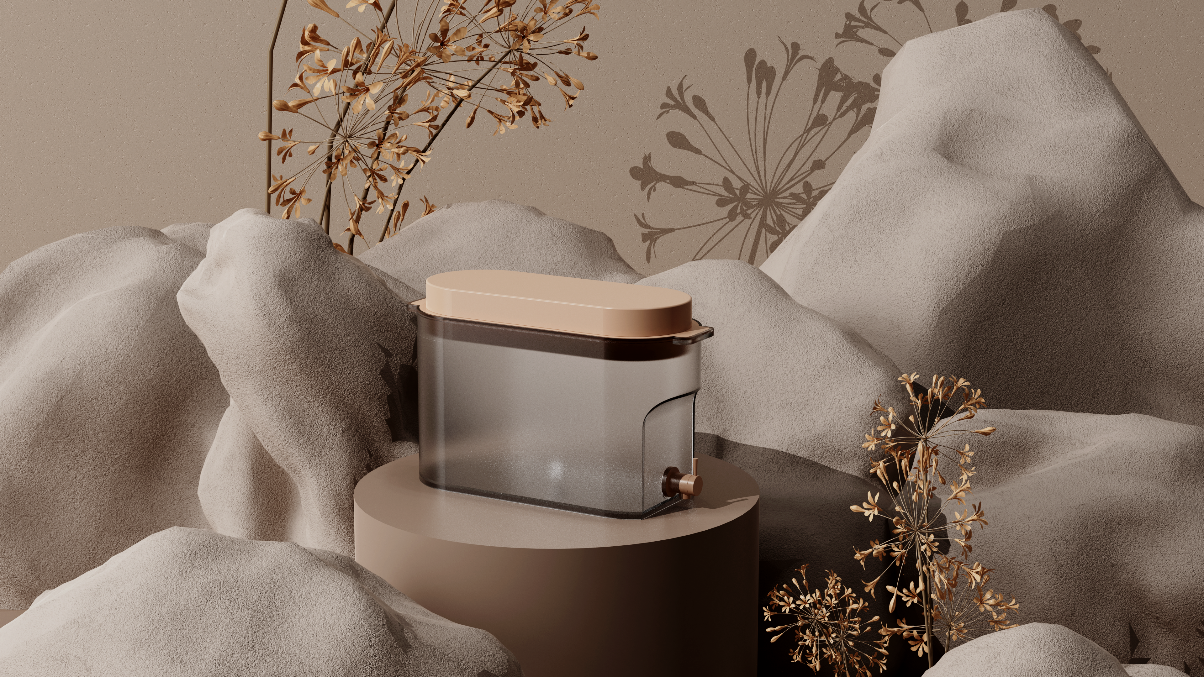 Home design，Commodity Design，pot ，kettle，Storage design，product design，Grain storage barrel，Rice bucket，