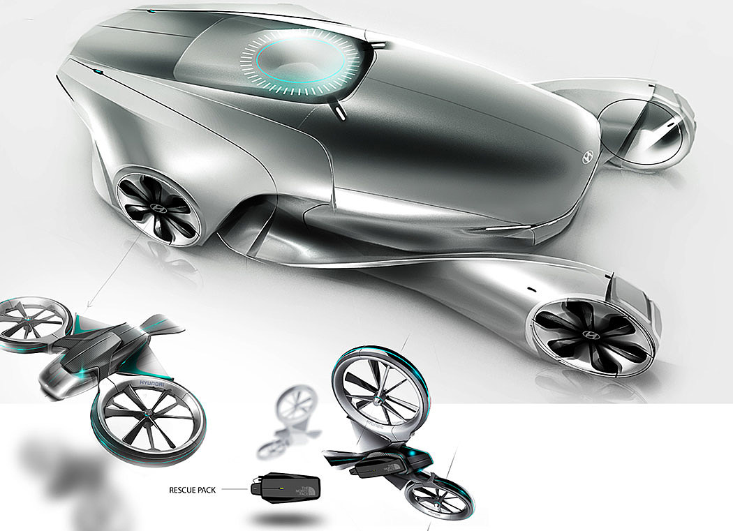 concept，UAV，electric vehicle，Hyundai Venture，