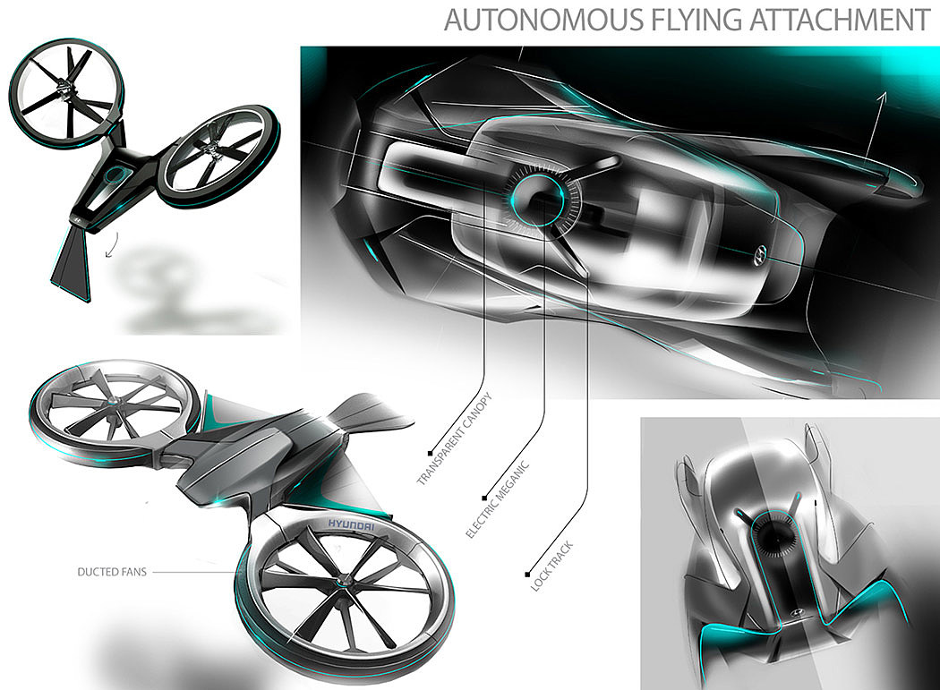 concept，UAV，electric vehicle，Hyundai Venture，