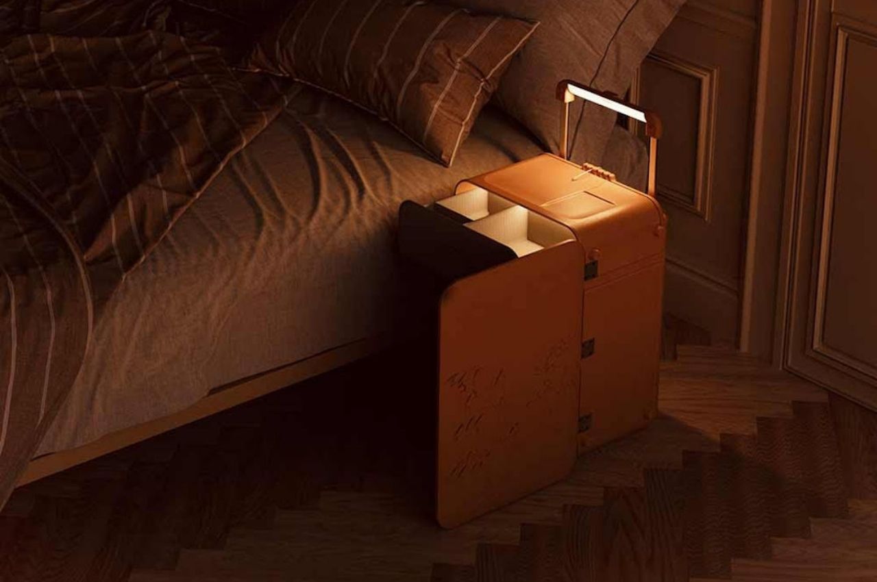 concept，suitcase，Convenient，Safe，bedside cupboard，case，Portable，