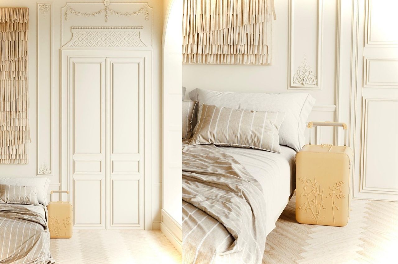 concept，suitcase，Convenient，Safe，bedside cupboard，case，Portable，