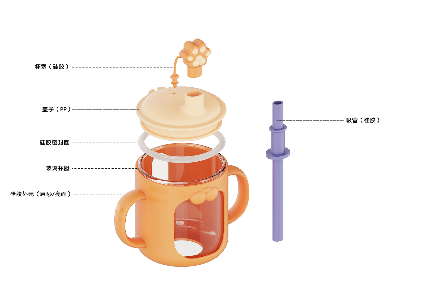 tiger，Children's products，milk cup，