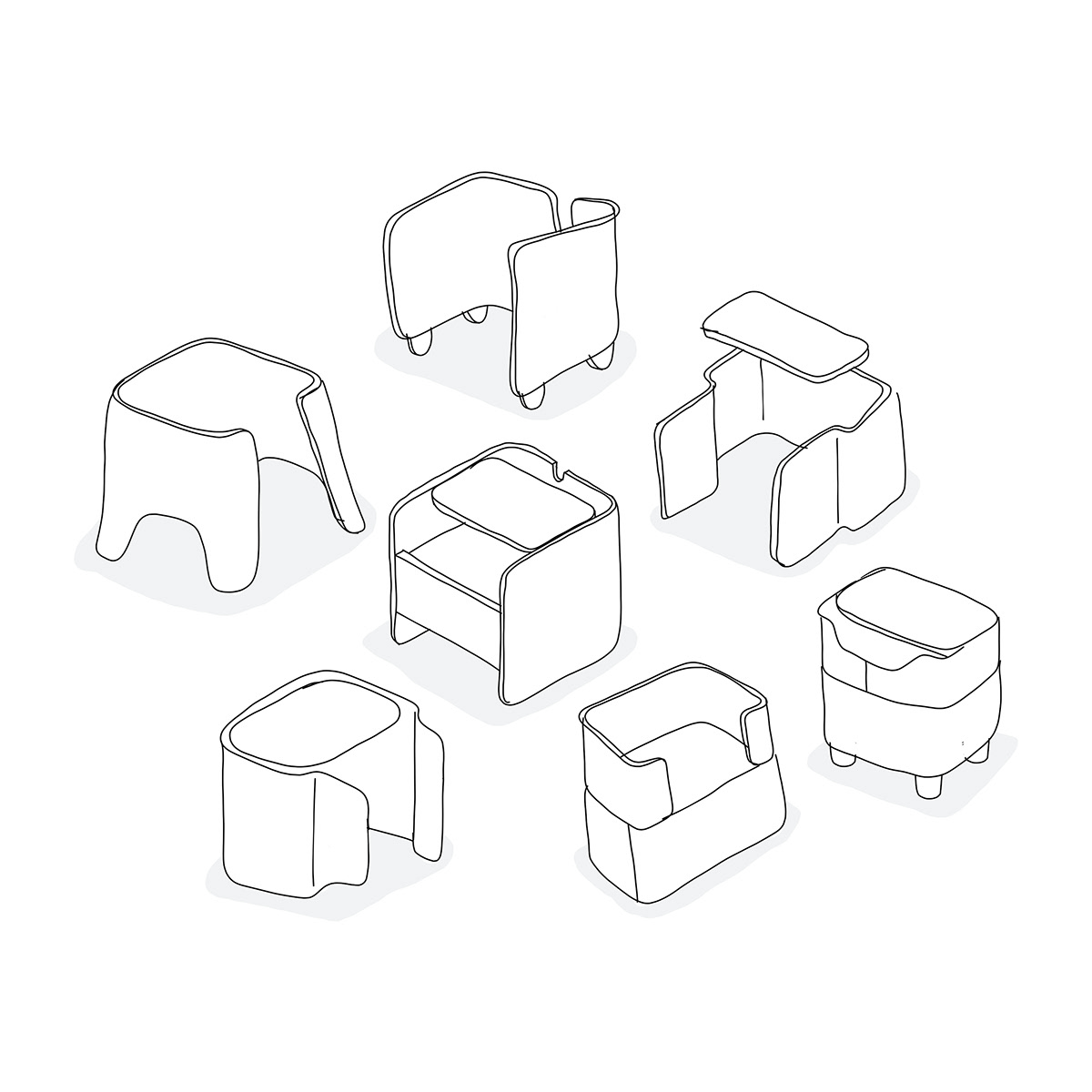 furniture design ，product design，industrial design，The smallest furniture，Modern furniture，