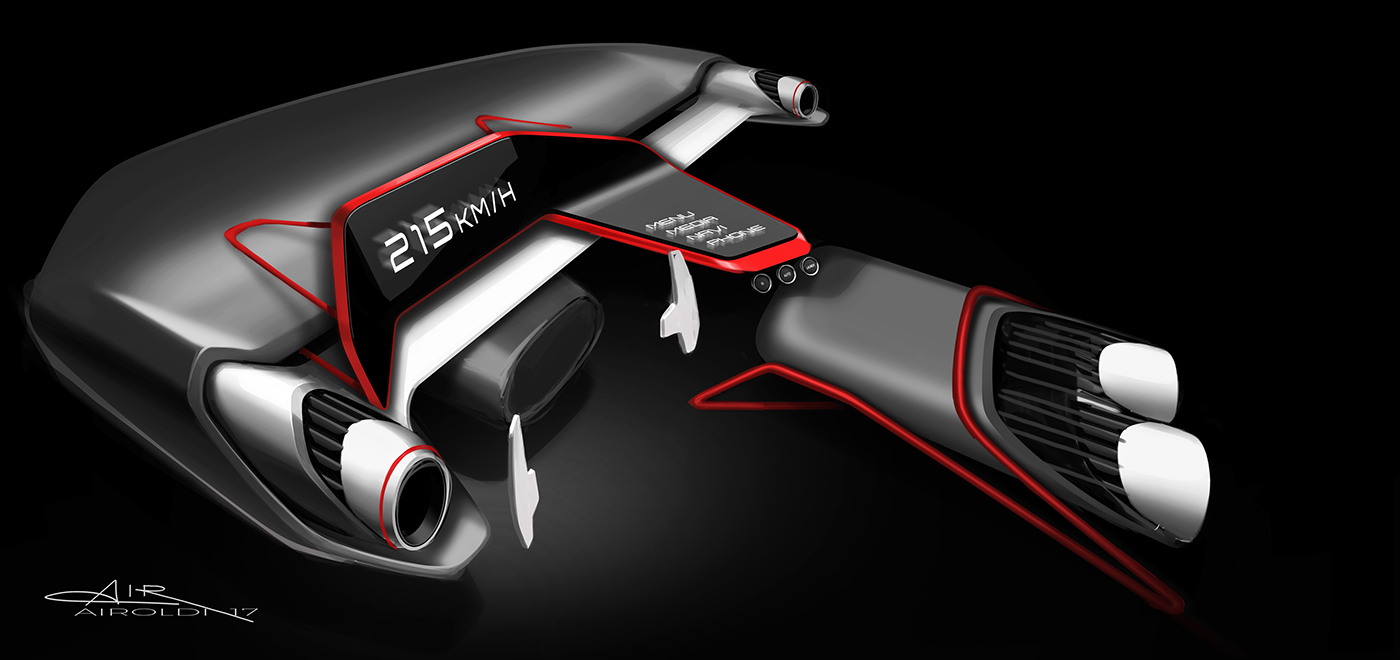 Ferrari，Interior，concept，sketch，