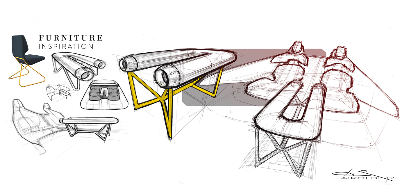 Ferrari，Interior，concept，sketch，