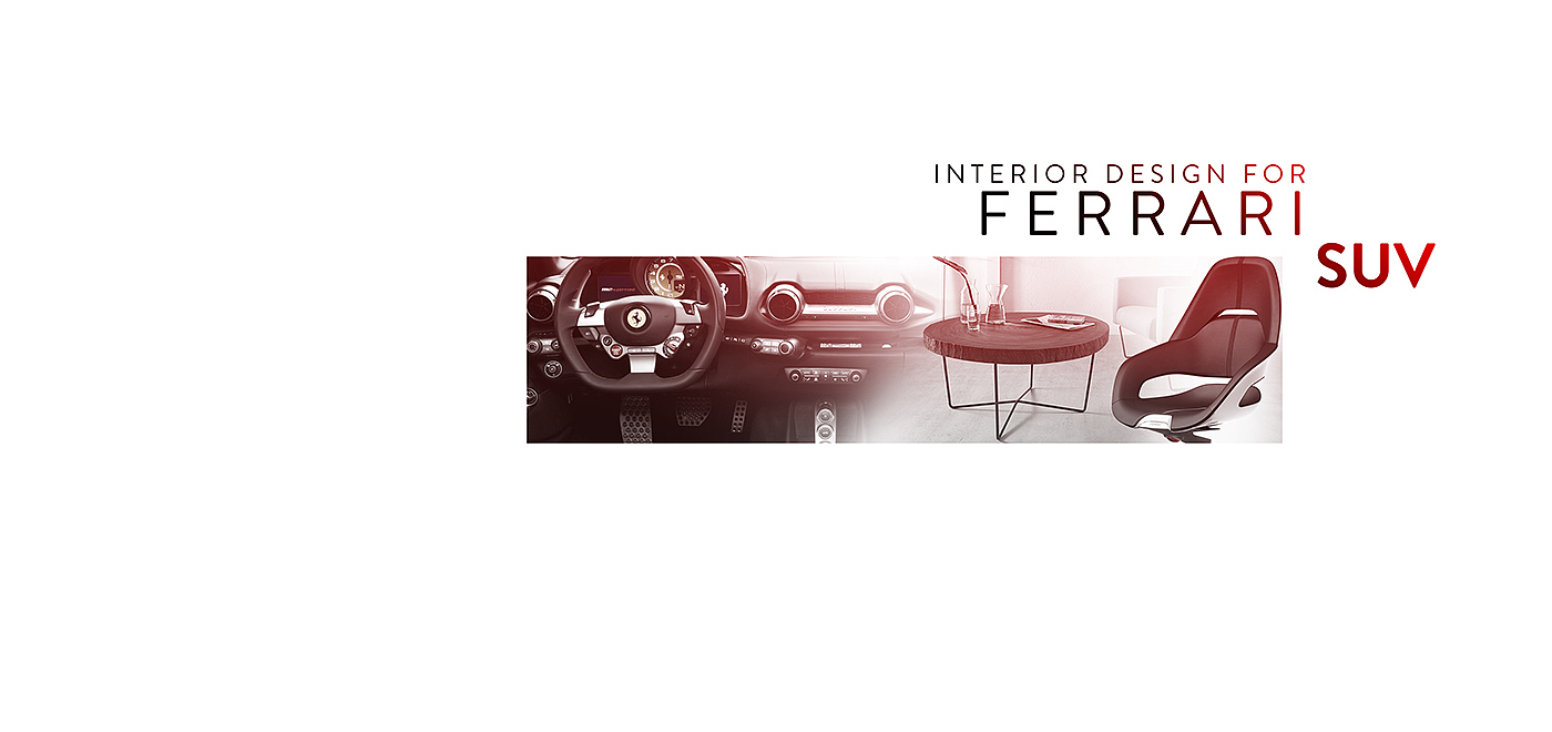 Ferrari，Interior，concept，sketch，