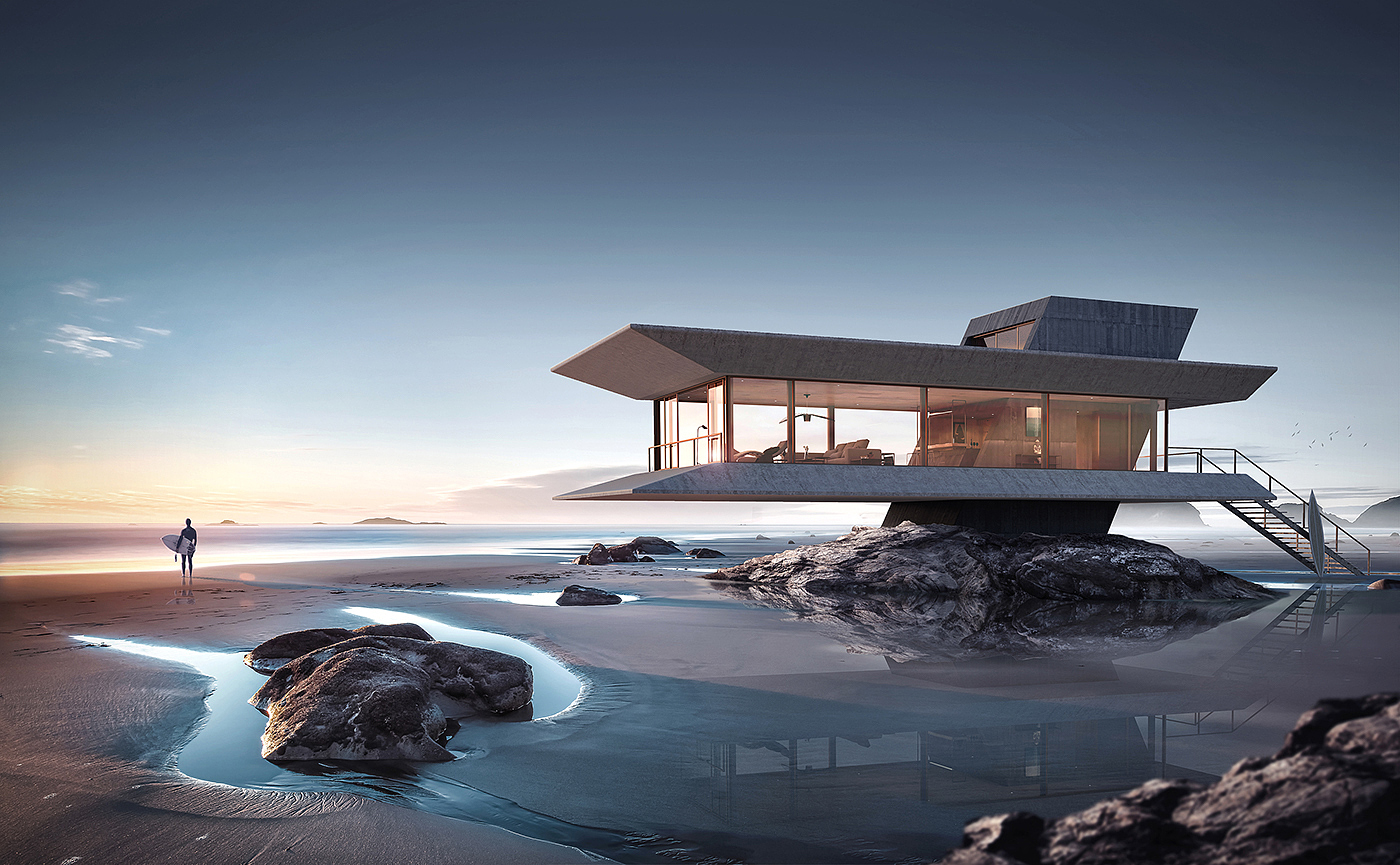 Architecture，Interior design，seaview room，