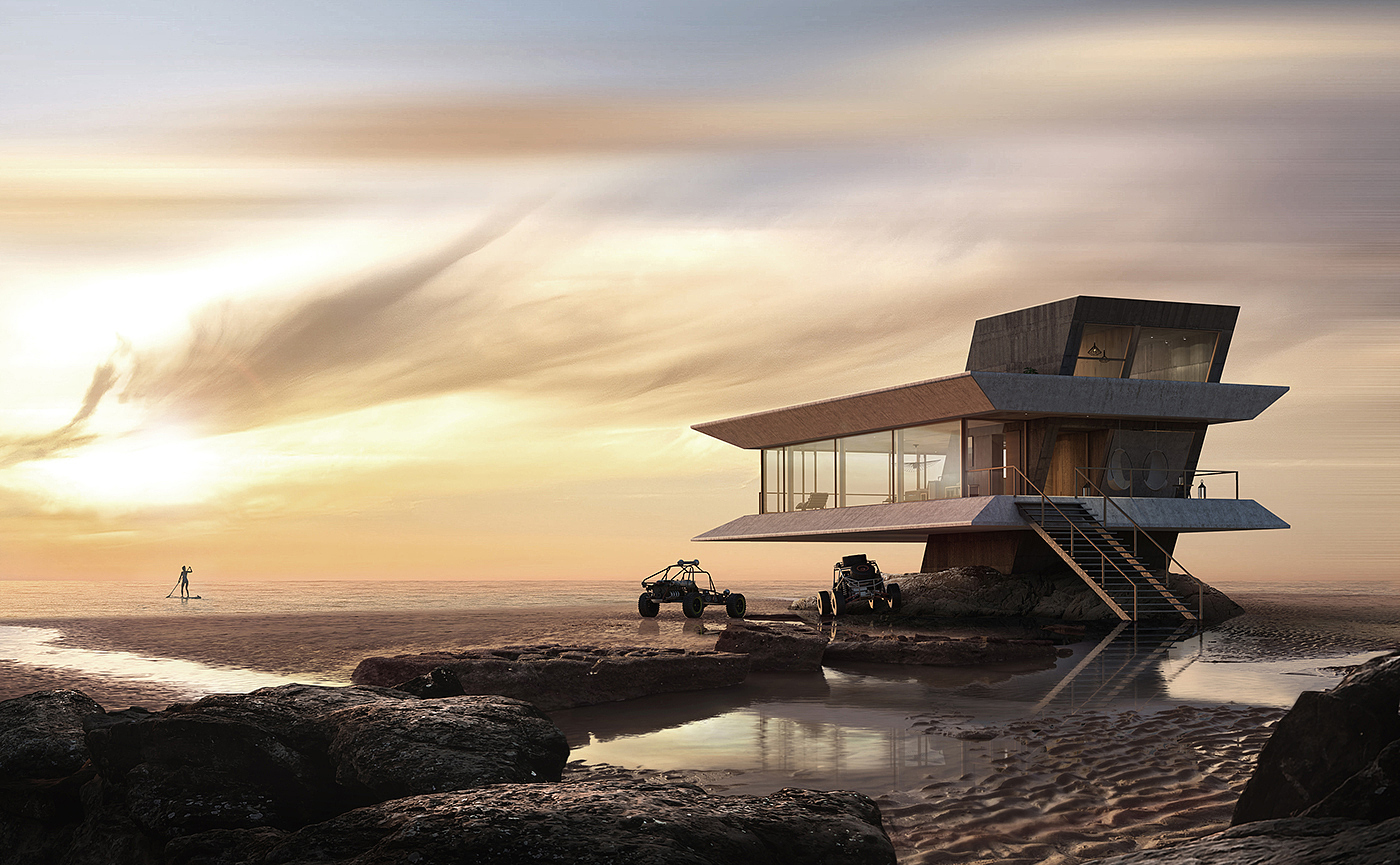 Architecture，Interior design，seaview room，