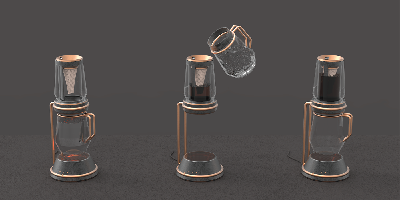 Kitchen appliances，man-machine，Coffee machine，interactive，