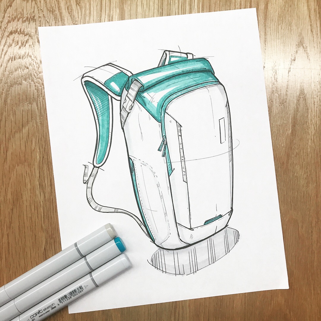 knapsack，textile，Hand drawn，