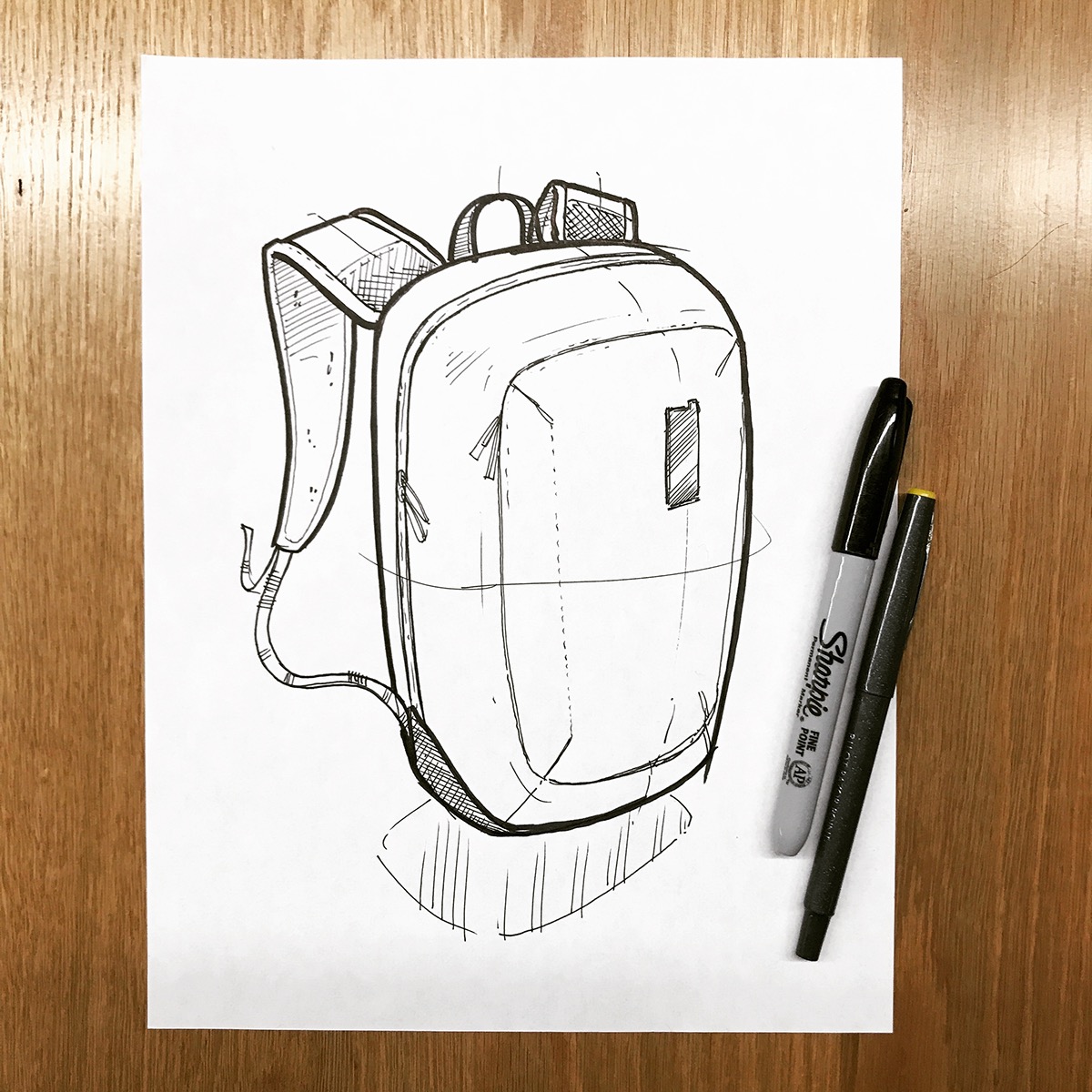 knapsack，textile，Hand drawn，