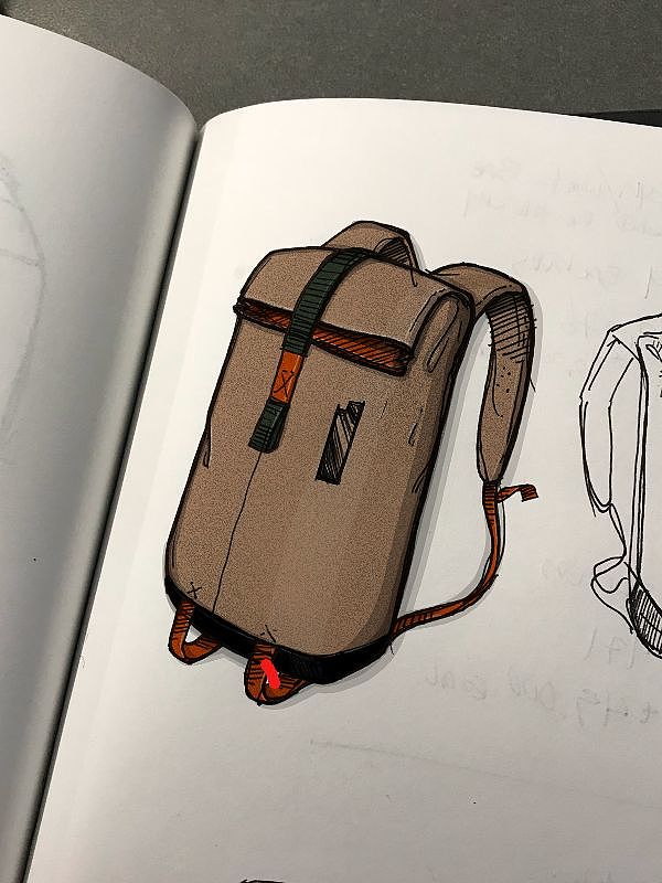 knapsack，textile，Hand drawn，