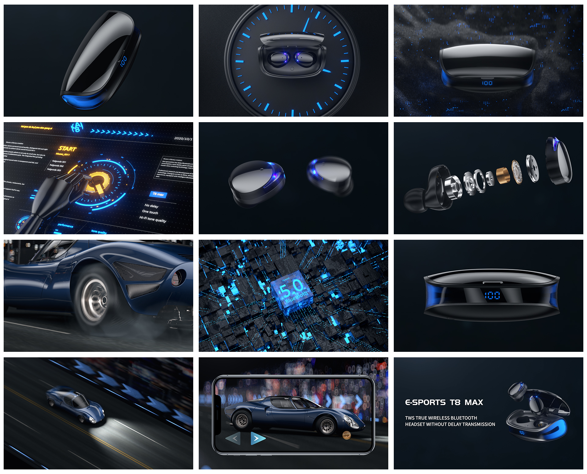 originality，CG animation，dynamic design ，Product promotional film，Product video，Bluetooth headset，E-sports games，Concept film，